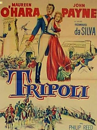 Trípoli, John Payne,Maureen O'Hara,Howard da Silva,Phillip Reed,Grant Withers,Lowell Gilmore,Connie Gilchrist,Alan Napier,Herbert Heyes,Alberto Morín