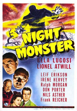 Night Monster, Lionel Atwill,Bela Lugosi,Irene Hervey,Leif Erickson,Ralph Morgan,Don Porter,Nils Asther,Fay Helm,Frank Reicher,Doris Lloyd
