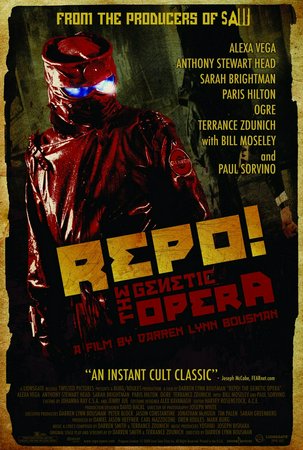 Repo: La ópera genética, Paul Sorvino, Anthony Head, Sarah Brightman, Paris Hilton, Bill Moseley, Briana Buckmaster, Brad Austin, Egidio Tari, J. LaRose, John Joseph Gallagher