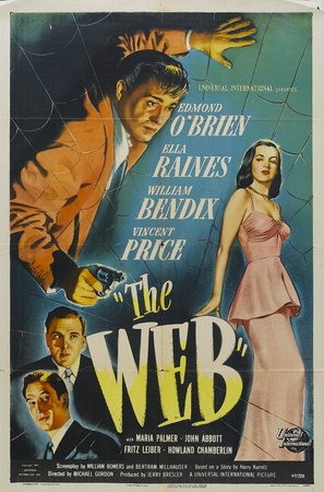 La araña, Edmond O'Brien,Vincent Price,Ella Raines,William Bendix,Maria Palmer,John Abbott,Fritz Leiber,Howland Chamberlin,Tito Vuolo,Wilton Graff