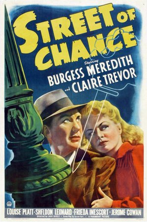 Street of Chance, Burgess Meredith,Claire Trevor,Sheldon Leonard,Frieda Inescort,Louise Platt,Jerome Cowan,Adeline De Walt Reynolds,Arthur Loft,Clancy Cooper,Paul Phillips