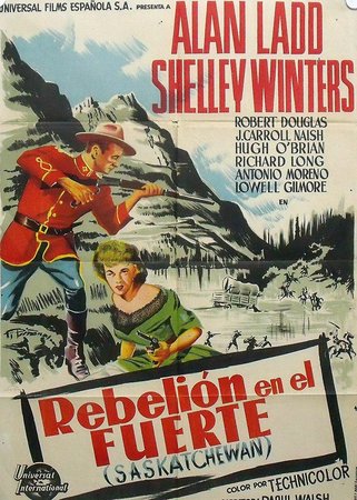 Rebelión en el fuerte, Alan Ladd,Shelley Winters,Robert Douglas,Hugh O'Brian,J. Carrol Naish,George J. Lewis,Richard Long,Jay Silverheels,Antonio Moreno,Frank Chase