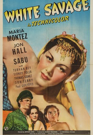 La salvaje blanca, María Montez,Jon Hall,Thomas Gomez,Sabu,Don Terry,Turhan Bey,Sidney Toler,Paul Guilfoyle,Constance Purdy,Al Kikume