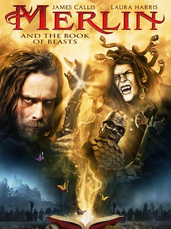 Merlín y el libro de las bestias, James Callis, Laura Harris, Jesse Moss, Patrick Sabongui, Donald Adams, Harris