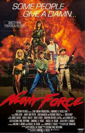 Nightforce, Linda Blair,Claudia Udy,Cameron Mitchell,James Van Patten,Richard Lynch,Dean Miller,Chad McQueen,Dean R. Miller,James Marcel,Bruce M. Fischer